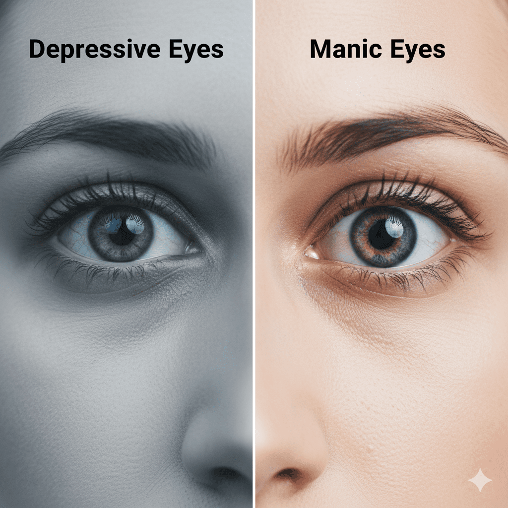 Depressive Eyes vs Manic Eyes Comparison